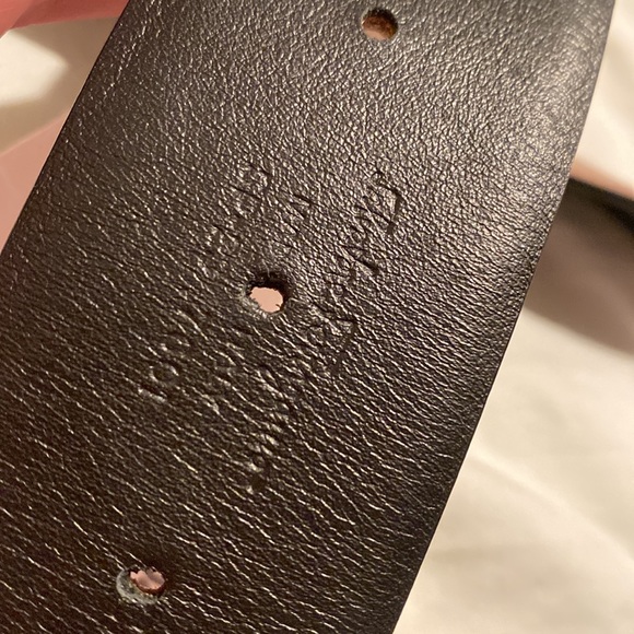 SALVATORE FERRAGAMO silver tone belt with Gancini buckle and black leather strap - Picture 5 of 7